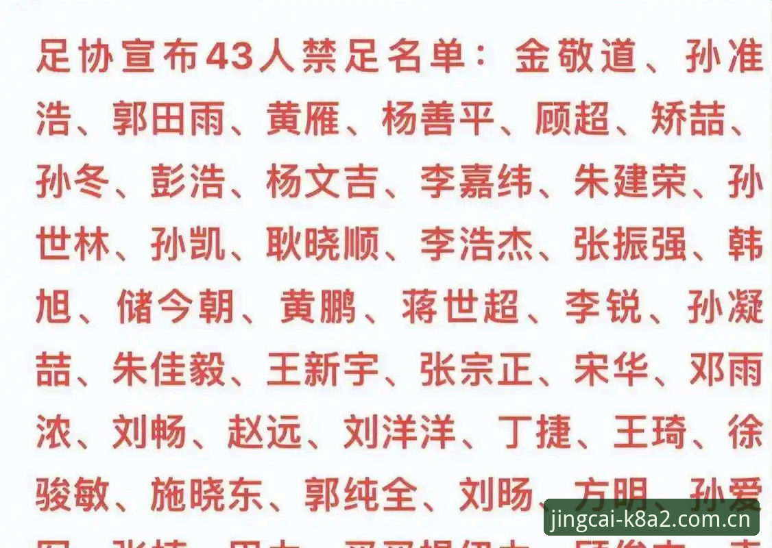 K8A2最新版本攻略 足协终身禁足vs五年禁赛:深度解析17+48名违规人员背后的行业博弈
